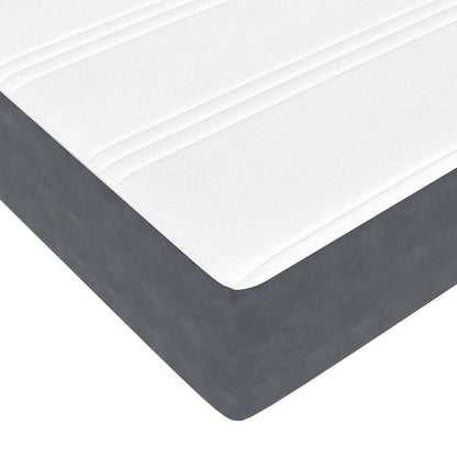 vidaXL Boxspringbett mit Matratze Dunkelgrau 200 x 220 cm Stoff