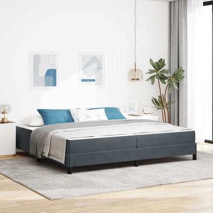 vidaXL Boxspringbett mit Matratze Dunkelgrau 200 x 220 cm Stoff