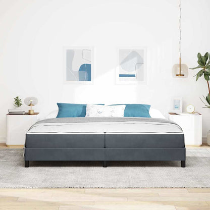 vidaXL Boxspringbett mit Matratze Dunkelgrau 200 x 220 cm Stoff