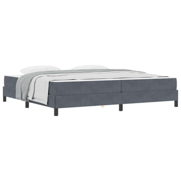 vidaXL Boxspringbett mit Matratze Dunkelgrau 200 x 220 cm Stoff