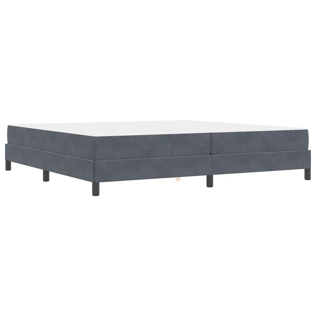 vidaXL Boxspringbett mit Matratze Dunkelgrau 200 x 220 cm Stoff