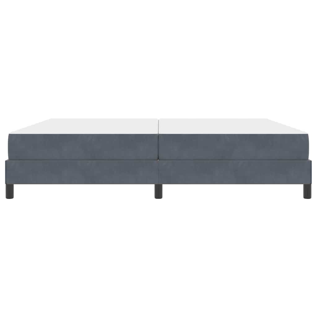 vidaXL Boxspringbett mit Matratze Dunkelgrau 200 x 220 cm Stoff