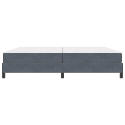 vidaXL Boxspringbett mit Matratze Dunkelgrau 200 x 220 cm Stoff