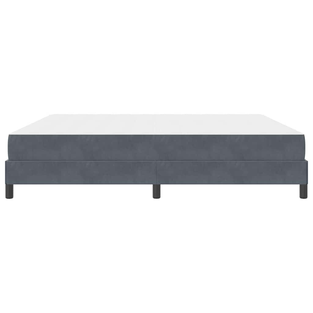 vidaXL Boxspringbett mit Matratze Dunkelgrau 200 x 220 cm Stoff