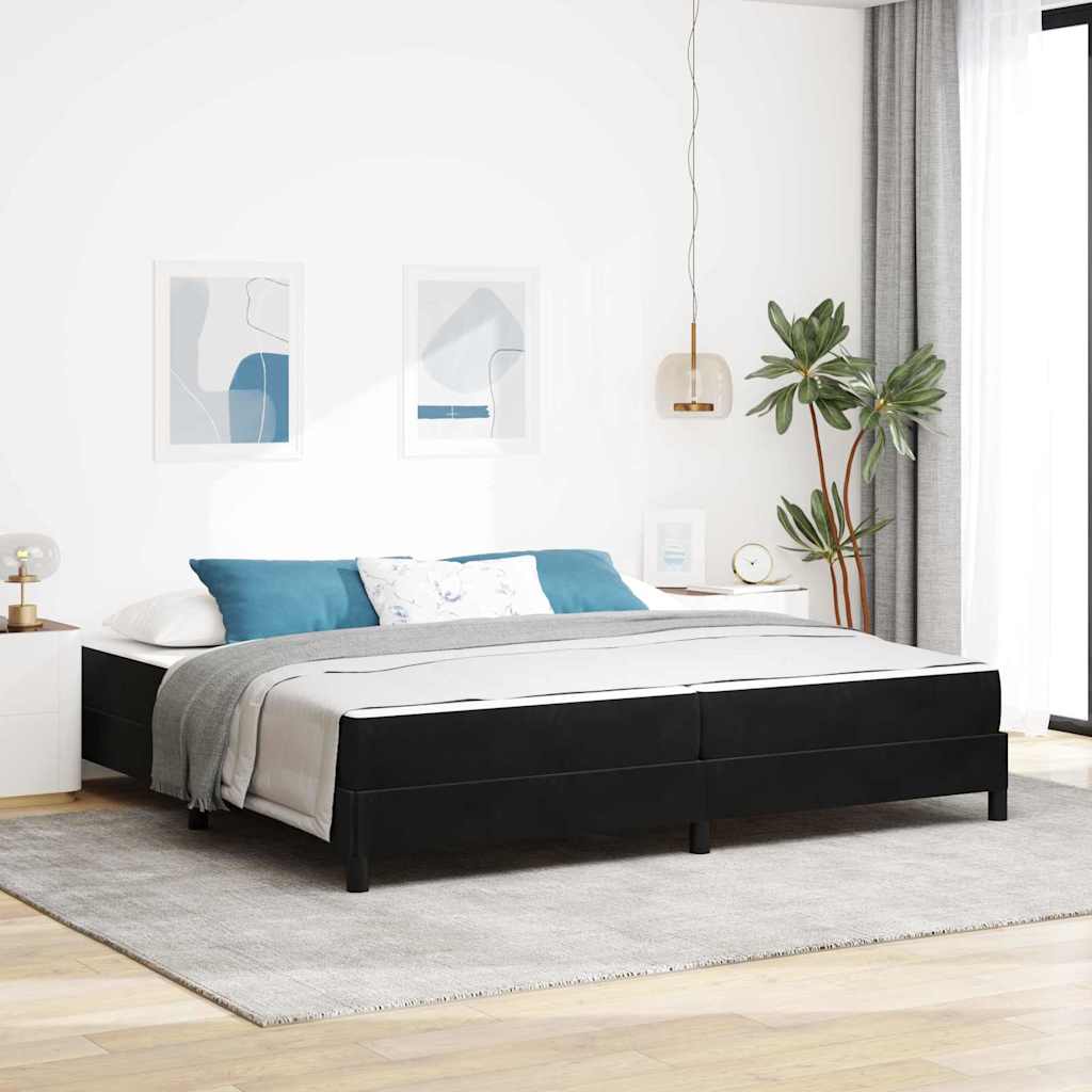 vidaXL Boxspringbett mit Matratze Schwarz 200 x 220 cm Stoff
