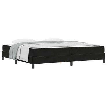 vidaXL Boxspringbett mit Matratze Schwarz 200 x 220 cm Stoff