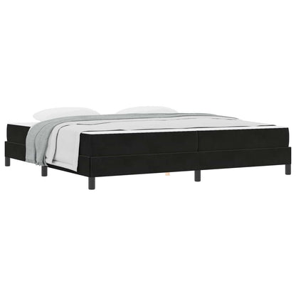 vidaXL Boxspringbett mit Matratze Schwarz 200 x 220 cm Stoff