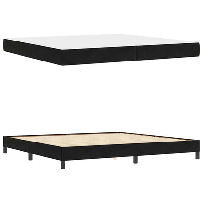 vidaXL Boxspringbett mit Matratze Schwarz 200 x 220 cm Stoff