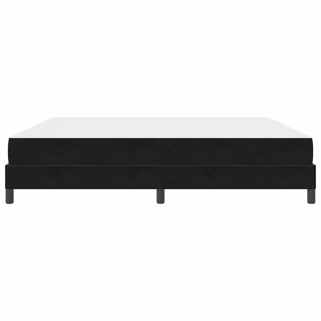 vidaXL Boxspringbett mit Matratze Schwarz 200 x 220 cm Stoff