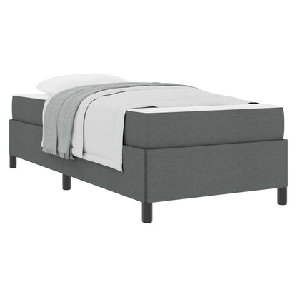Boxspringbett mit Matratze Dunkelgrau 90 x 190 cm Stoff