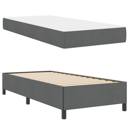 Boxspringbett mit Matratze Dunkelgrau 90 x 190 cm Stoff