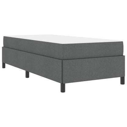Boxspringbett mit Matratze Dunkelgrau 90 x 190 cm Stoff