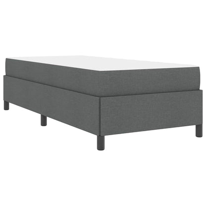 Boxspringbett mit Matratze Dunkelgrau 90 x 190 cm Stoff