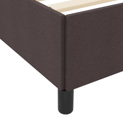 Boxspringbett mit Matratze Dunkelbraun 90 x 190 cm Stoff