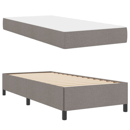 Boxspringbett mit Matratze Taupe 90 x 190 cm Stoff