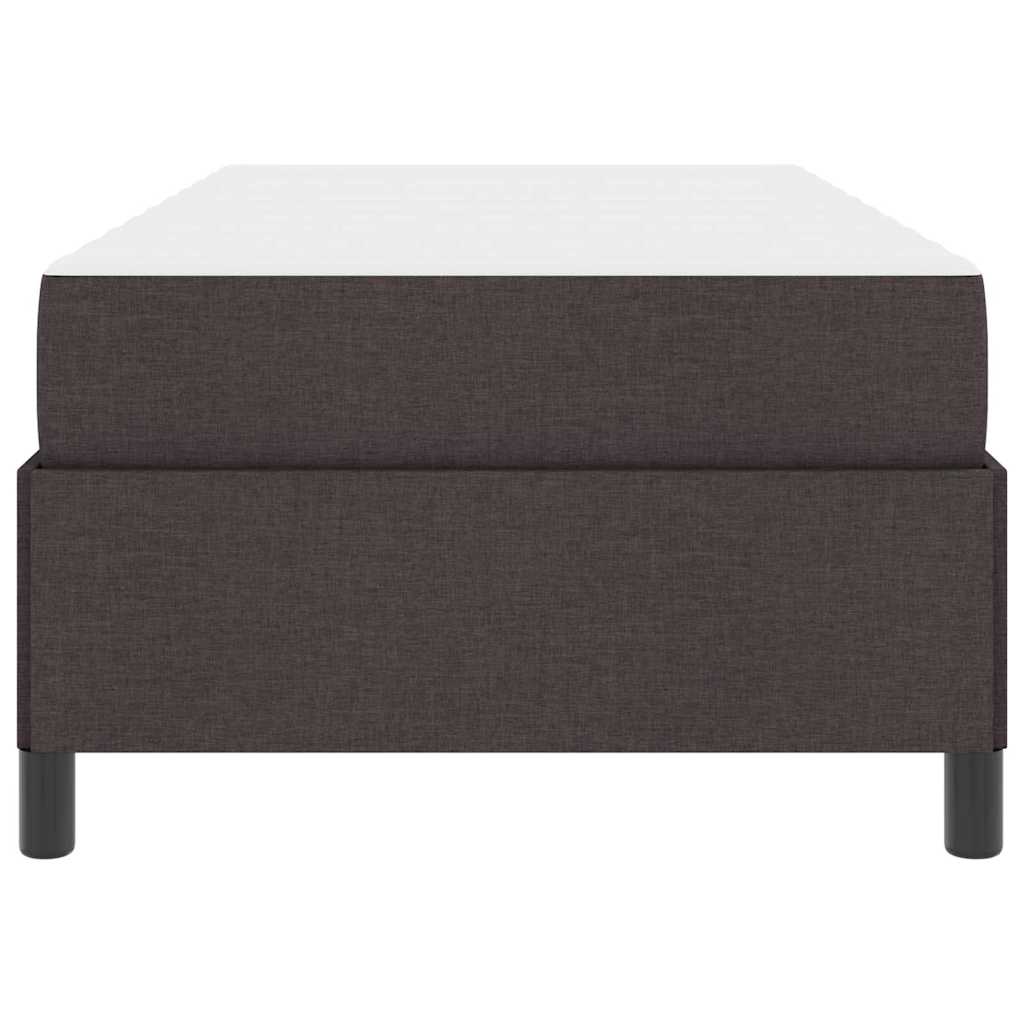 Boxspringbett Dunkelbraun 100 x 200 cm Stoff