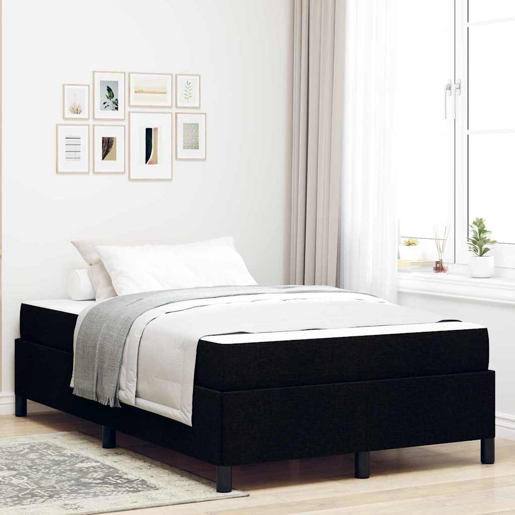 Boxspringbett Schwarz 120 x 190 cm Stoff