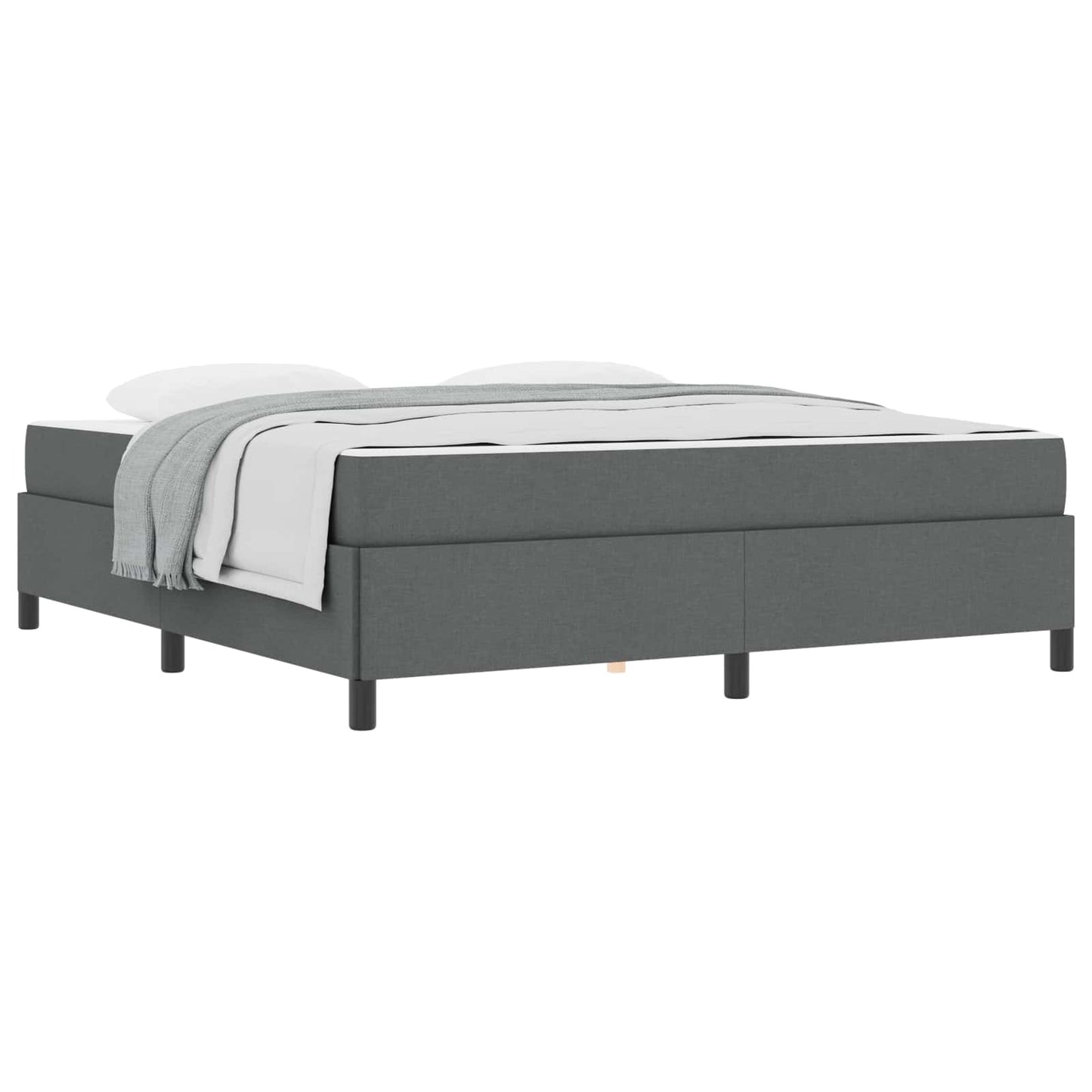 Boxspringbett Dunkelgrau 180 x 200 cm Stoff