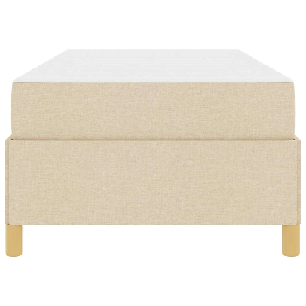 Bettrahmen mit Matratze Creme 80 x 200 cm Stoff