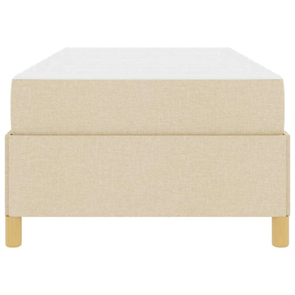 Bettrahmen mit Matratze Creme 80 x 200 cm Stoff