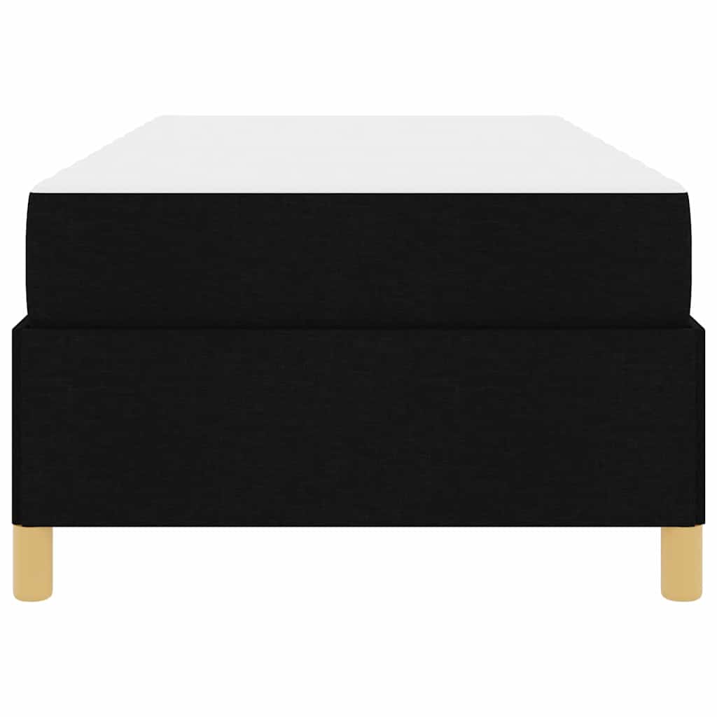 Bettrahmen mit Matratze Schwarz 90 x 190 cm Stoff