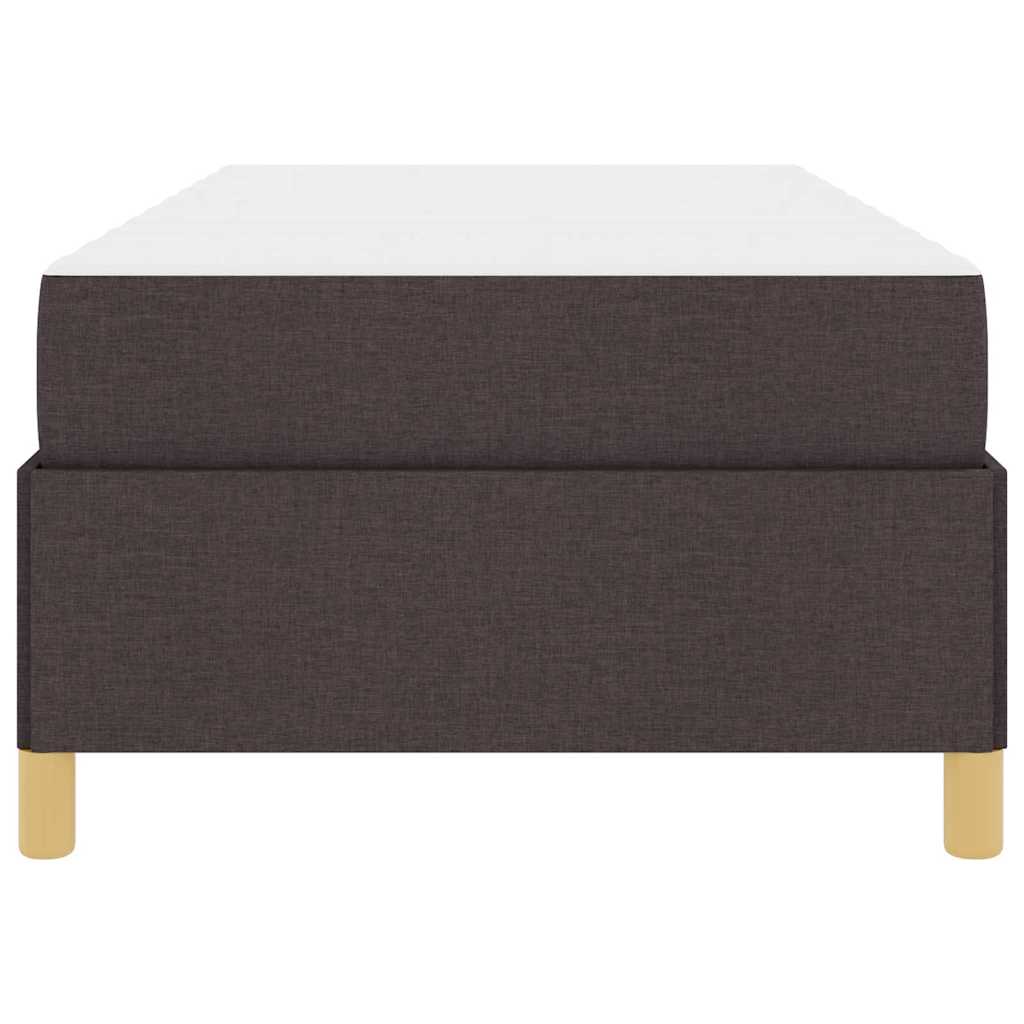 Bettrahmen mit Matratze Dunkelbraun 90 x 190 cm Stoff