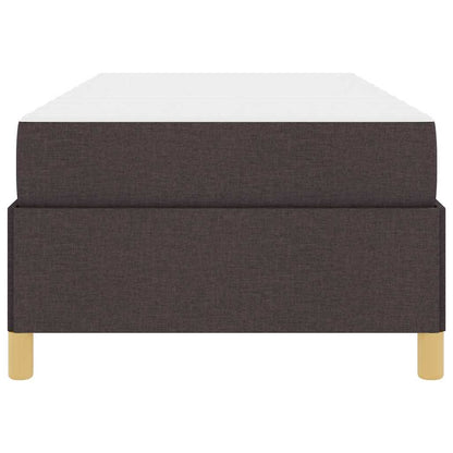 Bettrahmen mit Matratze Dunkelbraun 90 x 190 cm Stoff