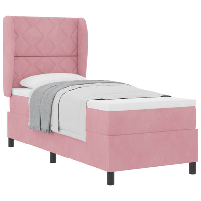 Boxspringbett mit Matratze Rosa 200 x 80 cm Polyester
