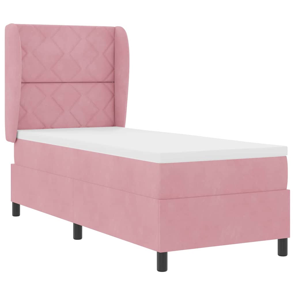 Boxspringbett mit Matratze Rosa 200 x 80 cm Polyester