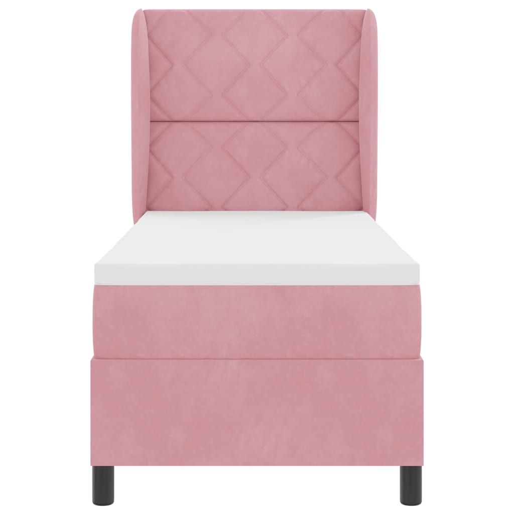 Boxspringbett mit Matratze Rosa 200 x 80 cm Polyester