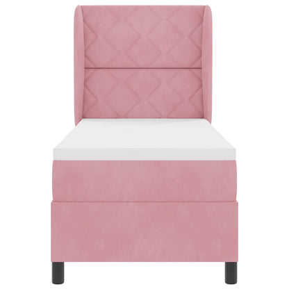 Boxspringbett mit Matratze Rosa 200 x 80 cm Polyester
