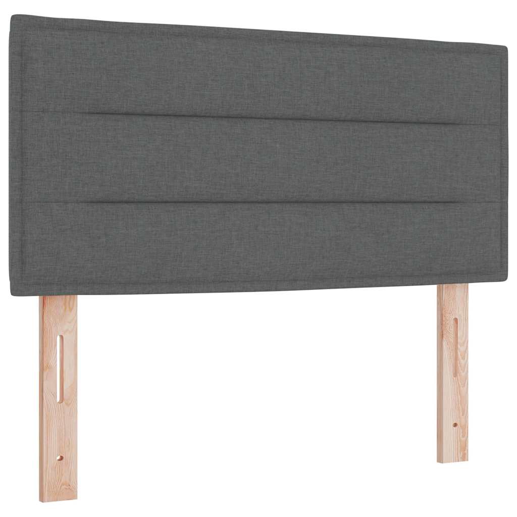 Boxspringbett mit Matratze Dunkelgrau 200 x 90 cm Polyester
