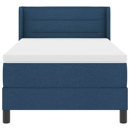 Boxspringbett mit Matratze Blau 200 x 90 cm Polyester