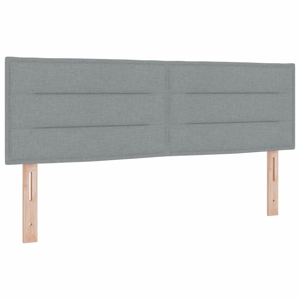 Boxspringbett mit Matratze Hellgrau 190 x 140 cm Stoff
