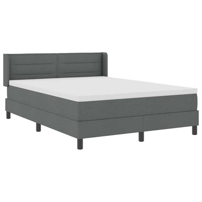 Boxspringbett mit Matratze Dunkelgrau 190 x 140 cm Stoff