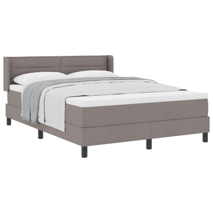 Boxspringbett mit Matratze Taupe 190 x 140 cm Polyester