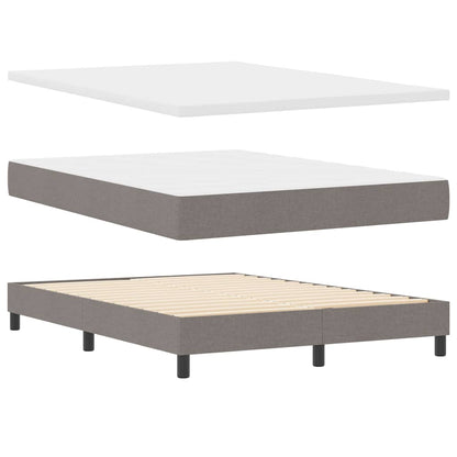 Boxspringbett mit Matratze Taupe 190 x 140 cm Polyester