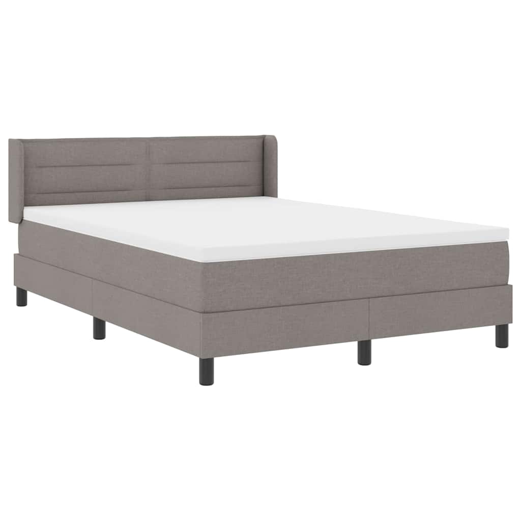 Boxspringbett mit Matratze Taupe 190 x 140 cm Polyester