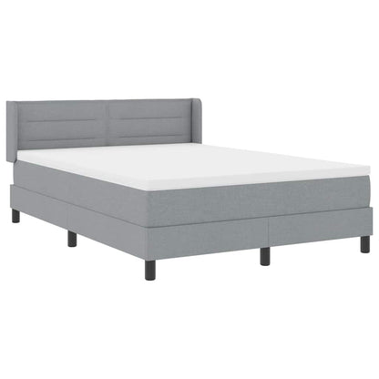 Boxspringbett mit Matratze Hellgrau 200 x 160 cm Polyester