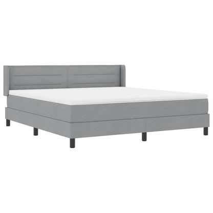 Boxspringbett mit Matratze Hellgrau 200 x 180 cm Polyester