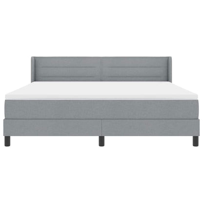 Boxspringbett mit Matratze Hellgrau 200 x 180 cm Polyester