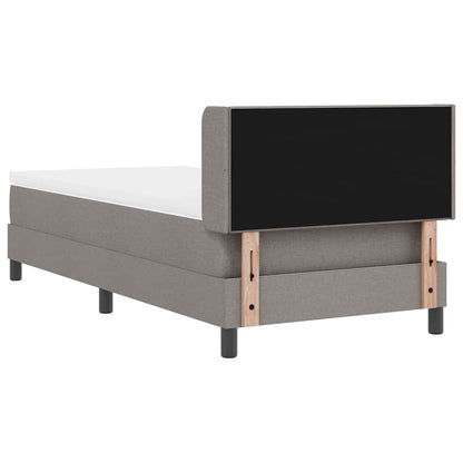 vidaXL Boxspringbett mit Matratze Taupe 190 x 90 cm Polyester