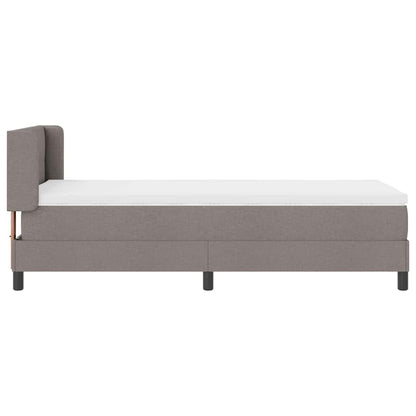 vidaXL Boxspringbett mit Matratze Taupe 190 x 90 cm Polyester