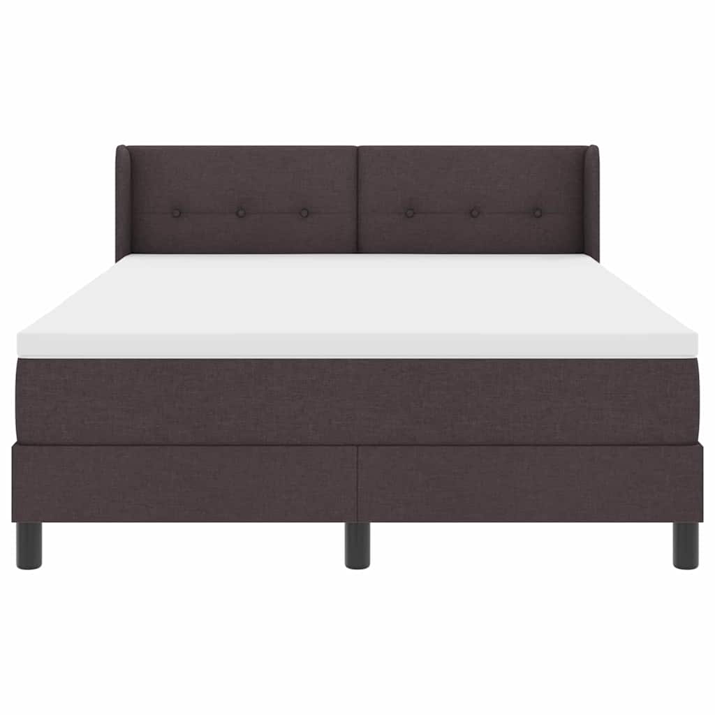 Boxspringbett mit Matratze Dunkelbraun 190 x 140 cm Polyester