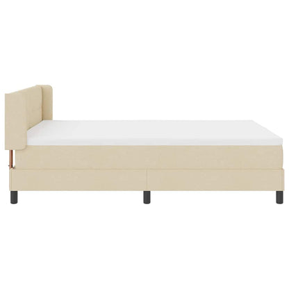 Boxspringbett mit Matratze Creme 190 x 140 cm Polyester
