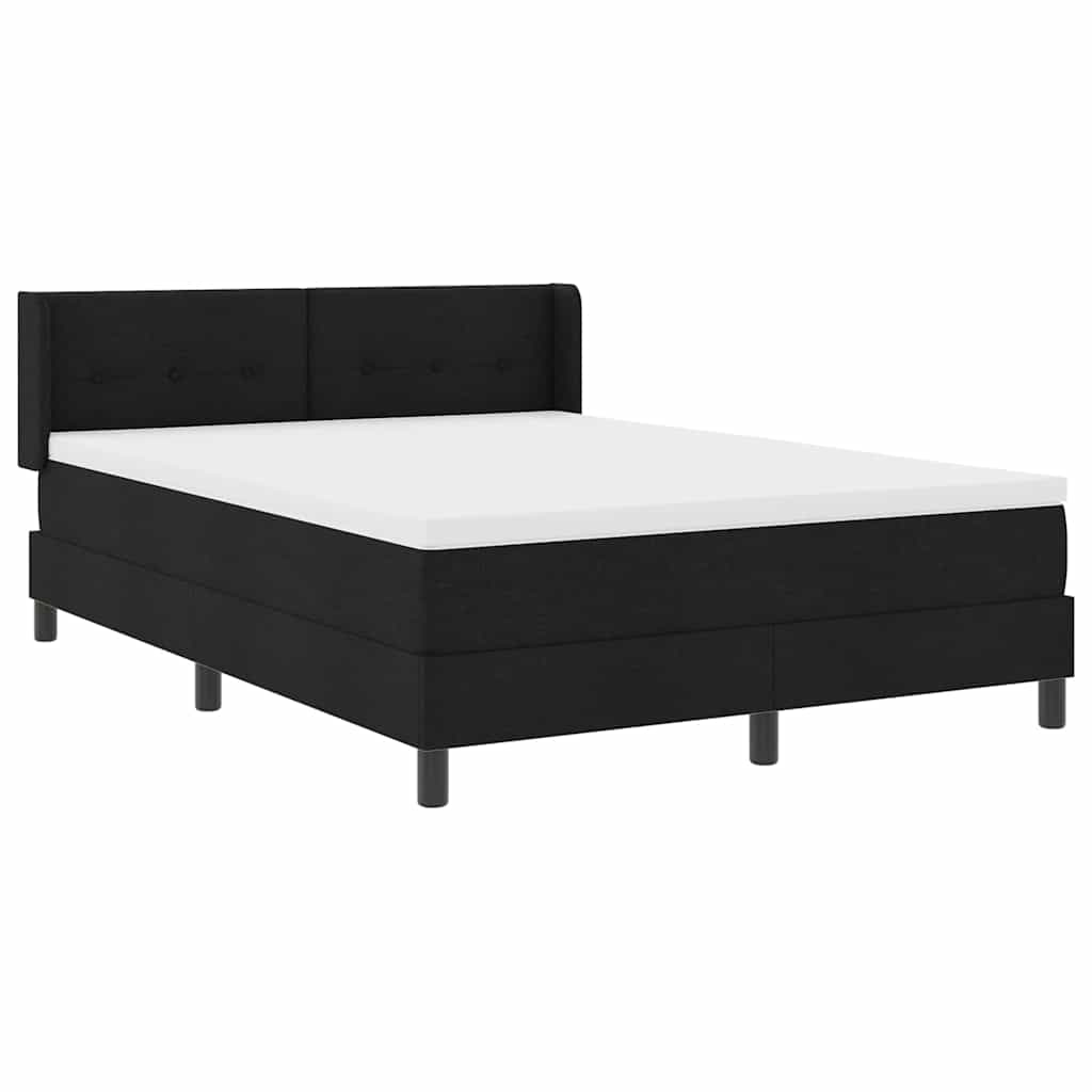 Boxspringbett mit Matratze Schwarz 200 x 160 cm Stoff