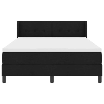 Boxspringbett mit Matratze Schwarz 200 x 160 cm Stoff