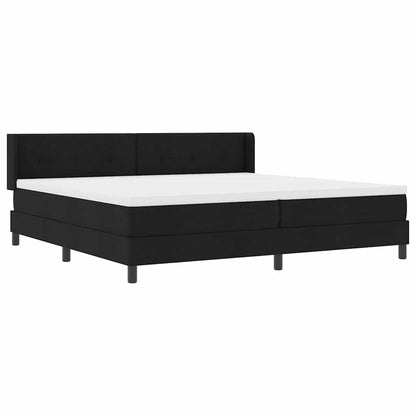 vidaXL Boxspringbett mit Matratze Schwarz 200 x 200 cm Polyester