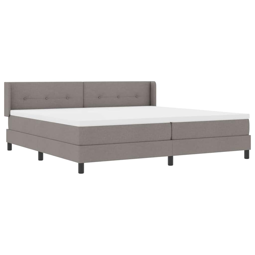 Boxspringbett mit Matratze Taupe 200 x 200 cm Stoff