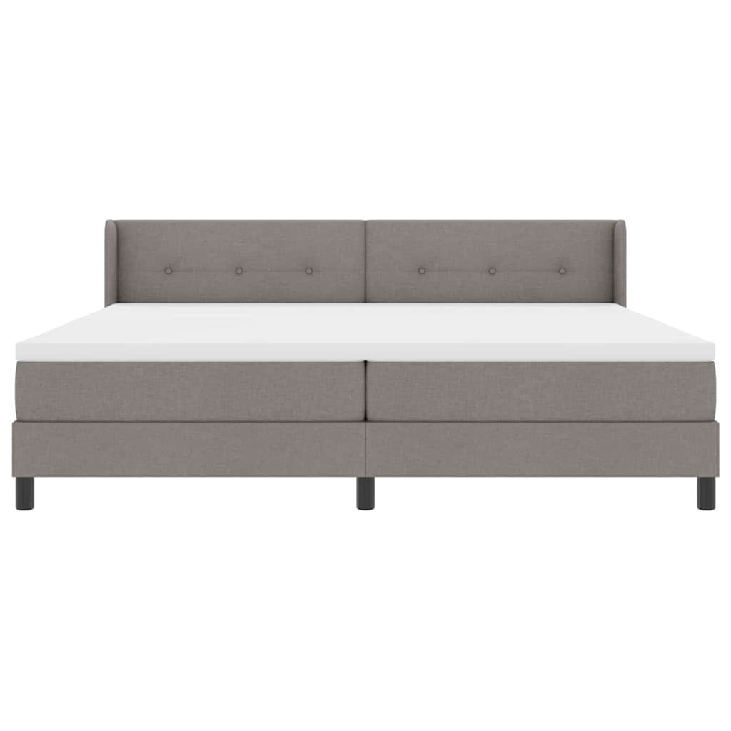 Boxspringbett mit Matratze Taupe 200 x 200 cm Stoff